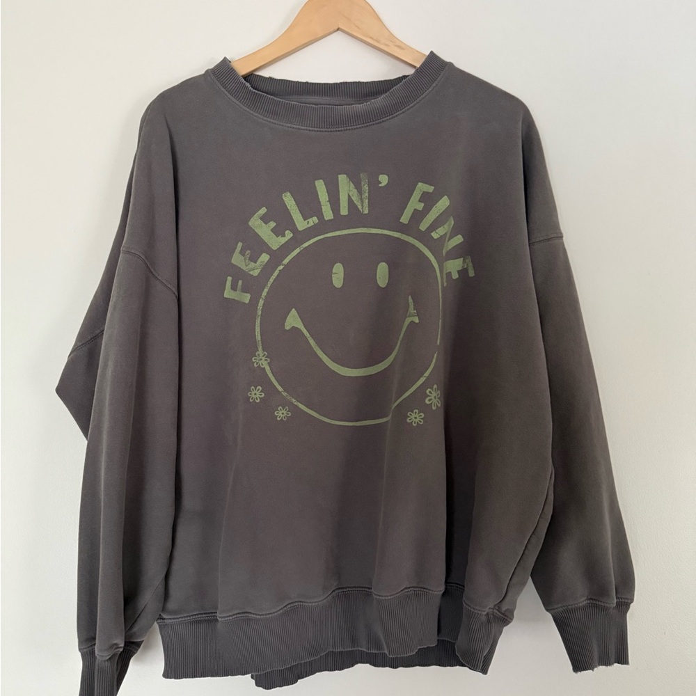 American Eagle Outfitters Oversized Graphic Crewneck